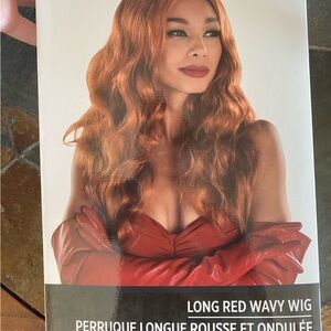 Long red wavy wig 🎃